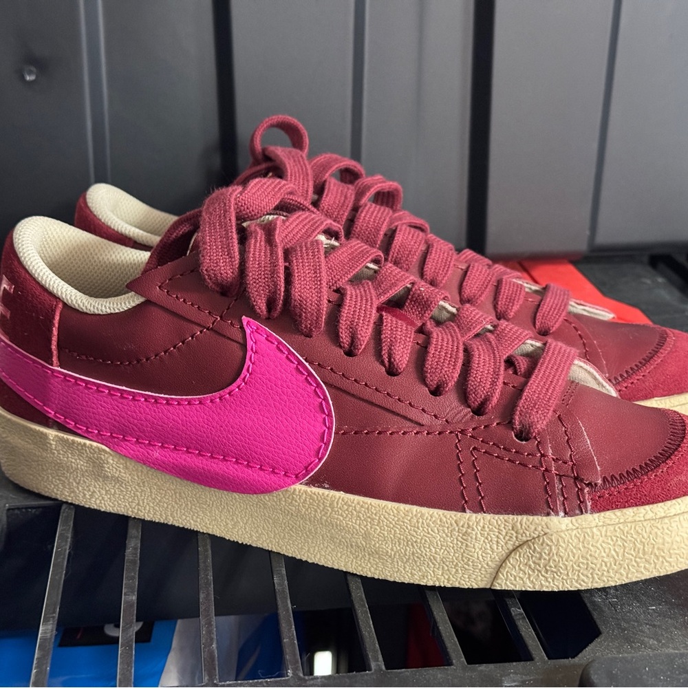 Nike Burgundy and Pink Sneakers
